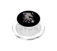 Peoria IL Patriotic Eagle USA Flag Vintage Style Design PopSockets PopGrip for MagSafe
