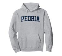 Peoria Illinois Collegiate Style Varsity Block Letter Pullover Hoodie