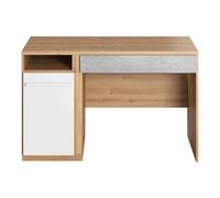 peoria kids computer desk with 1 door 1 drawer in nash oak