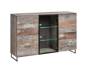 peoria wooden sideboard 3 doors in canyon oak with led