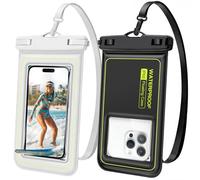 PEORSEFI IP68 Waterproof Phone Pouch, Floating Waterproof Phone Case for iPhone 16 15 Pro Max Galaxy S24+ S23 Pixel 8 Pro with Detachable Lanyard, Cellphone Dry Bags Beach Vacation Essentials -2 Pack