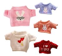 Peosaard 5Pcs Teddy Bear Clothes, Bear Sweater Teddy Clothes Fit for 8-12 Inches Plush Bears, Cute Stuffed Animal for DIY Dressing Toy, Stuffed Animal