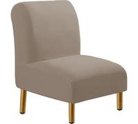 Peosaard Armless Chair Cover,Removable and Washable Armless Chair Slipcover,Stretchable Soft Accent Chair Cover for Living Room Hotel Chair Furniture Protector