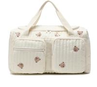 Peosaard Baby Hospital Bag, Quilted Diaper Bag Large Capacity Teddy Bear Pattern Cute Duffle Portable & Lightweight for Hospital and Weekender Travel, 18.9x8.7x10.2in, Quilted Duffle