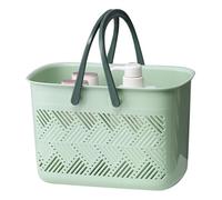 Peosaard Bathroom Caddy, Shower Caddy Portable Hallow-Out Shower Basket Drainage Non Slip Plastic with Handle Open Mouth Dorm for Bathroom 11x7.1x6.1 In, Dorm