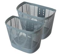 Peosaard Bike Basket Front, 2Pcs Scooter Basket, Front & Rear Plastic Bike Large Capacity for Wheelchair Mobility Scooters, 13x9.8x9.1inch, Scooter