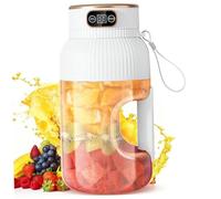 Peosaard Blender, Portable Juicer 1200ml 2-in-1 Portable Blender Cup with Digital Display, USB Rechargeable Juicer with Ergonomic Grip for Shakes & Juice