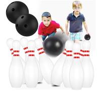 Peosaard Bowling Pins, Kids Bowling Set, 10 Plastic Pins & 2 Balls Toddler Set, Indoor Outdoor Activity Play Game Educational Birthday Party Gifts for Boys Girls 5-7, for Kids 2-5
