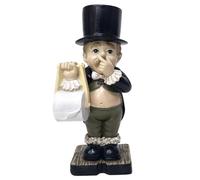 Peosaard Butler Statue With Tray, Bathroom Decor Toilet Butler Resin Figures 5.9x3.2 Boy Holding Nose Funny Home Decor Modern Sculptures Home Decor for Home