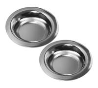 Peosaard Candle Warmer Plate, 2PCS Wax Warmer Replacement Dish, 3.4x0.7 Inch Iron Candle Plate, Flat Bottom Glass Oil Burner for Electric Lamps Oil and Tart Warmers, Wax Replacement Dish