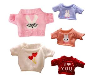 Peosaard Clothes For Stuffed Animals, 5Pcs Teddy Bear Clothes, Bear Sweater Teddy Fit for 8-12 Inches Plush Bears, Cute Stuffed Animal for DIY Dressing Toy, Baby Doll