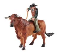 Peosaard Cowboy Action Figure, Cowboy Action Figure, Riding Horse Figurines Toy, Plastic Toy Figures for Mental Sandplay, Board Game Props, Toys