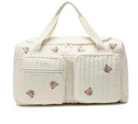 Peosaard Cute Duffle Bag, Quilted Diaper Bag Large Capacity Teddy Bear Pattern Cute Duffle Portable & Lightweight for Hospital and Weekender Travel, 18.9x8.7x10.2in, Quilted Diaper