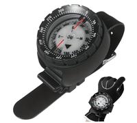 Peosaard Dive Compass Waterproof Night Vision Wrist Compass Precise Underwater 50m/164ft Watch with TPU Band Black, Watch