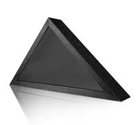 Peosaard Flag Case for Burial Flag 17.3x3.4x9.1 In Wood Memorial Flag Display Case Triangular with Glass Covered Wall Mounted & Desktop Funeral Flag Display Case for Army Veterans (Black) Flag Box
