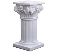 Peosaard Greek Statue, Decorative Gr olumns Resin Roman Pillars Column Decor 3.7x3.5x6.9 Inch Statues Decor White Column Pedestal Stand for Wedding Table Home Decoration