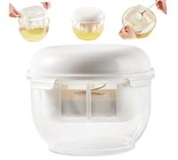 Peosaard Greek Yogurt Maker, Greek Yogurt Maker Press-Style Strainer with Lid, Clear Container & Fine Mesh Bag, Large Capacity Easy to Clean Nut Milk Strainer for Kitchen