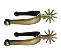 Peosaard Horse Spurs,Western Cowboy Spurs with Copper Rowel,1 Pair Vintage Zinc Alloy Horse Cowboy Boot Spurs with Rotatable Gear 4 Inch Boot Spurs for Men Equestrian Lovers