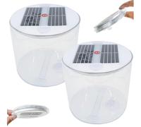 Peosaard Inflatable Solar Lantern, 2PCS Waterproof Solar Camping Lantern with White LEDs, Portable Foldable Lamp with Handle for Camping, Hiking, Travel, Backpacking, Emergency, Lamp