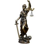 Peosaard Lady Justice Statue, Synthetic Resin Retro Justitia Figure, Table Decoration Resin Figure of Justice for Women and Men