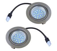 Peosaard LED Cabinet Lights, 2PCS Range Hood Light Bulbs 3W 220V Warm White Recessed LED Lights for 60mm/2.35in Range Hood Under Cabinet Closet, Stove Light Bulbs