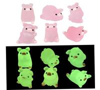 Peosaard Luminous Mini Pigs Figurines,12Pcs Resin Miniature Animals,Tiny Pigs Miniature Glow in The Dark for Dollhouse, Micro Landscape, DIY, Home Outdoor Party Decor