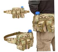 Peosaard Metal Detecting Bag, Metal Detecting Pouch, 9.1x3.5x7.5 Inch Retractable Nylon Water Bottle Bag with Multifunctional Pouch, Fixed Cycling for Outdoor, Detector Accessories
