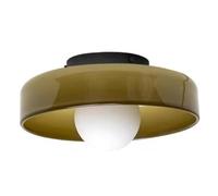 Peosaard Mid-Century Ceiling Light, 10" Vintage Green Flush Mount, Retro Modern Fixture for Bedroom/Hallway