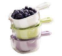 Peosaard Mini Colander, Kitchen Dual-Layer Draining Basket with Handle 3Pcs Cute Small Colander Fruit Strainer Multi-functional Vegetable Washing Basket for Home Kitchen, Small