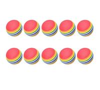 Peosaard Rainbow Sponge Foam Golf Balls, 10Pcs Assorted Colorful Rainbow Sponge Foam Golf Balls for Swing Training Aids Indoor Practice, Ball for Practice