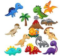 Peosaard Sew Fun Animals, Cute Animal Felt Sewing Craft Kit Dinosaur Fun Sewing DIY Craft Ornaments Kids Educational Toys for Beginner Children (Dinosaur), Felt Kit