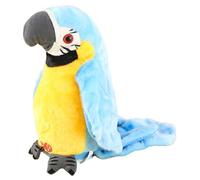 Peosaard Talking Toys, 2Pcs Talking Parrot Toy Vivid Plush, Interactive Parrot Repeats What You Said, Electronic Bird Toys for Boys Girls Party Birthday, Not Battery Blue