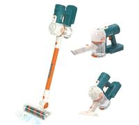Peosaard Toy Vacuum, Kids Vacuum Cordless Wall Hanging Toddler Cleaner Battery Realistic Working Powered Interactive Parent-child Bonding Toddler Cleaning Set, Not Included Battery