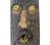 Peosaard Tree Faces 1 Set Funny Old Man Resin Tree Art Luminous Weather-proof Tree Decor Tree Decorations Outdoor for Yard Garden, Tree Faces