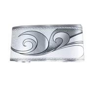 Peosaard Wallpaper Border Royal Silver Wave Pattern Self Adhesive Peel and Stick Wall Borders for Mirror Frame Wall, mirror frame peel and stick