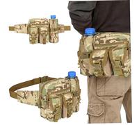 Peosaard Water Bottle Bag, Metal Detecting Pouch, 9.1x3.5x7.5 Inch Retractable Nylon Water Bottle Bag with Multifunctional Pouch, Fixed Cycling for Outdoor, Metal Detector Accessories