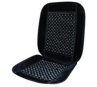 Peosaard Wooden Beaded Car Driver Seat Cushion,Breathable Polished Waxed Beaded Seat Covers,Black Natural Double Strung Massaging Universal Comfortable Car Seat Cover Cushion for Cars
