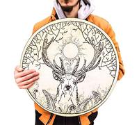 Peosevi Shaman Drum - Elk Drum, Handmade Shamanic Drum, Handmade Decorative Crafts, Sound Healing Tool, Symbol Of The Siberian Drum Spirit Music