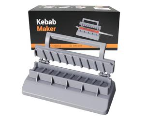 PEOUWNES Large Kebab Maker Press, Gray Plastic Kabab, Manual Kabob Mould, Kabob Maker Barbecue Skewers Form Your Kofta Kebab Like a Traditional Chef Handmade Kebab