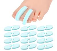 PEOVLVN 12 Pack Foam Toe Separators, Toe Spacers for Women Men 3 Layer Foam Toe Spacers Toe Stretcher Divider for Overlapping Toe Bunion Corrector Hammer Toes and Prevent Corns
