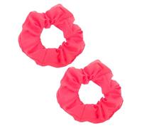 PEOVLVN 2 Pcs Neon Scrunchies, Large Hair Scrunchies Neon Hair Ties Elastic Hair Bands Ponytail Holders 80s 90s Hair Accessories for Women Party Outfits and Workout Costumes (Hot Pink)