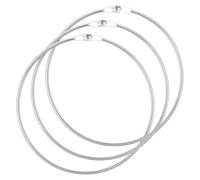 PEOVLVN 3 Pack Metal Rings for Crafts, 6 Inch Large Key Ring Hoop Keychain Rings Bulk for Luggage Tags Keyrings DIY Crafts Dream Catcher Supplies, Easy to Open and Close