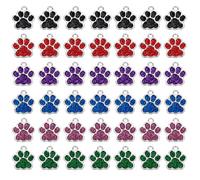 PEOVLVN 40 Pcs Charms for Jewelry Making, Enamel Dog Cat Paw Print Charm