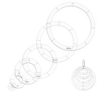 PEOVLVN 6 Pcs Circle Stencils, Acrylic Circles Quilting Templates 1/2/3/4/5/6 Inch Clear Circle Ruler Template for Sewing Quilting Patchwork DIY Crafts Decoration