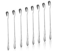 PEOVLVN 8 Pieces Coffee Stirrers, 20cm Long Handle Spoon Cocktail Stirrers Stainless Steel Coffee Stir Sticks for Cocktail Milk Juices Beverage Stirring
