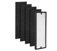 Peowuieu 1 Nea-F1 True HEPA Replacement Filter + 4 Nea-C1 Activated Carbon Filters, for Nea120 & Smart WiFi Caf-W36Usw