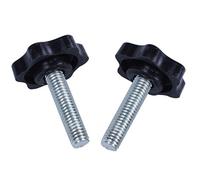 Peowuieu 2 pieces M8 x 30 mm male thread 32 mm clamping knob, black