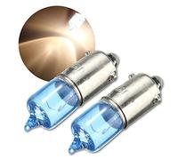Peowuieu 2x H6W BAX9S 6W White Car Side Marker Parking Lamp 12V 5000K
