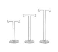 Peowuieu 3Pcs Acrylic T Shape Earring Display Earring Holder Earring Stand Jewelry Organizer Earring Jewellery Showing
