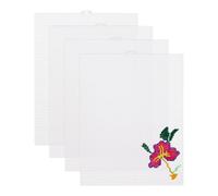 Peowuieu 4PCS 7 Count Plastic Mesh Canvas Sheets, Eye Mesh for Embroidery, Acrylic Yarn Crafting, Knit Crochet Projects